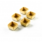 Preview: Dessert-Tartelettes-Mini - Filigrano, Quadrat, 3,3cm, H 1,8cm, Mürbeteig, 1,48 kg, 225 St