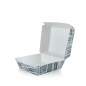 Preview: Einweg Burger-Box L, 120x120x100mm, Pappe, Kreide Konzept, 400 St