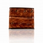 Preview: Kreditkartenetui für 6 KK, mit Druckknopf, Stör-/Rinderleder, braun, 11x9x2cm, 1 St