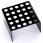 Preview: Mini-Waffelhörnchen-Halter, Plexiglas schwarz, 16x16x10cm, für 25 Hörnchen, 1 St
