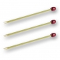 Preview: Bambus-Spieße, mit Spalt und roter Perle, 8cm, 50 St