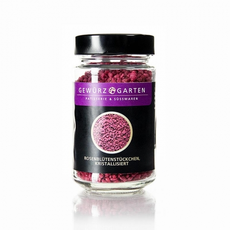 Gewürzgarten Rosenblüten-Stückchen, kristallisiert, 140g