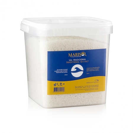 Sal Tradicional, grob, weiß, feucht, Marisol®, CERTIPLANET-,Kosher-zert.,vegan, 5 kg