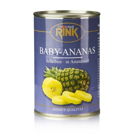 Baby-Ananas-Scheiben, in Ananassaft, 425g