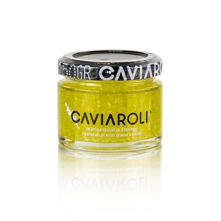 Caviaroli® Olivenölkaviar, kleine Perlen aus Olivenöl mit Rosmarin, grün, 50g