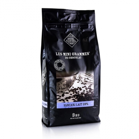 Vanuari 39%, Vollmilch Couverture, Grandes Teneurs, Callets, Michel Cluizel, 3 kg
