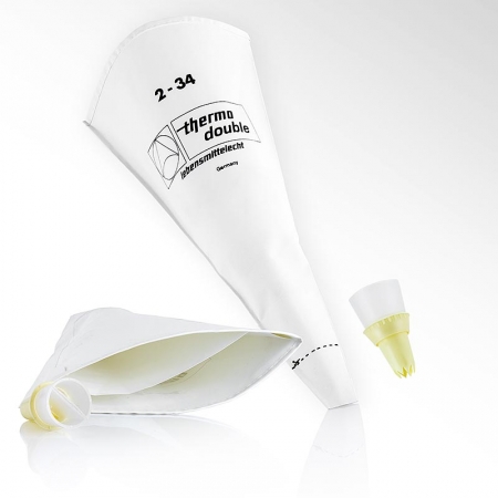 Spritzbeutel, mit 2 Kammern, NR.2, 34cm, inkl. Doppel-Tülle, 1 St