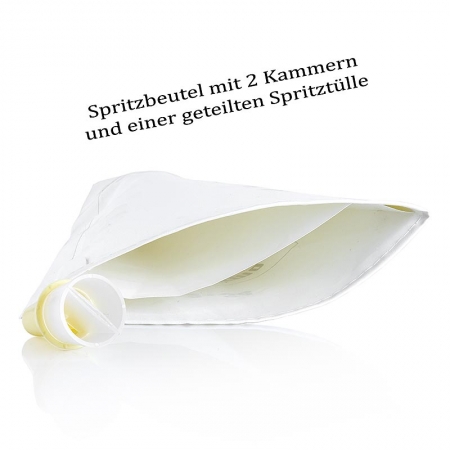 Preview: Spritzbeutel, mit 2 Kammern, NR.2, 34cm, inkl. Doppel-Tülle, 1 St