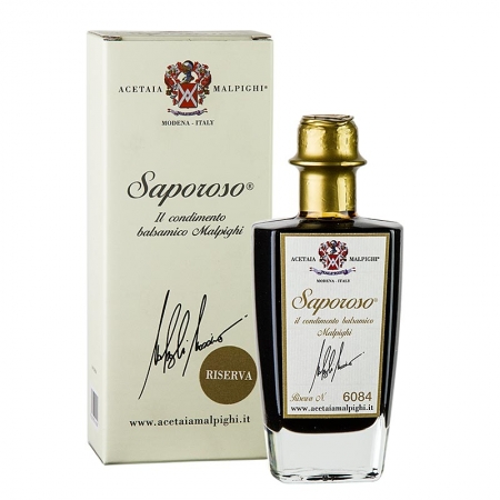 Balsamico Condiment "Saporoso Riserva", 9 Jahre, Eichen- & Akazienholz, Malpighi, 200 ml