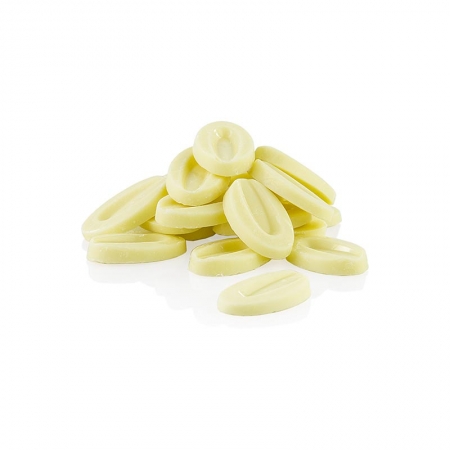 Preview: Ivoire, weiße Couverture, Callets, 35% Kakaobutter, 21% Milch, 1 kg