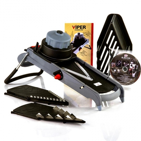 Mandoline Viper, Edelstahl, Messer glatt & gewellt, Julienne 4+10mm, 1 St