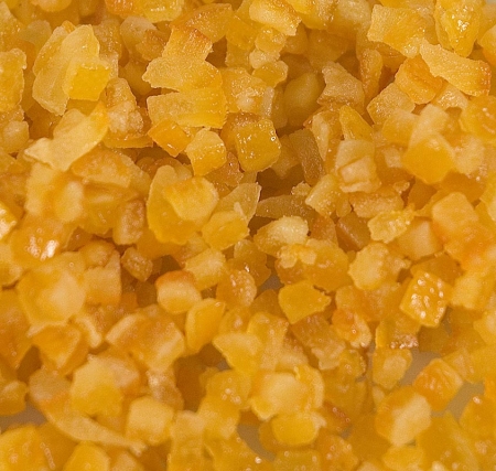 Orangeat, kandierte Orangenschale, fein gewürfelt, 3mm, 250g