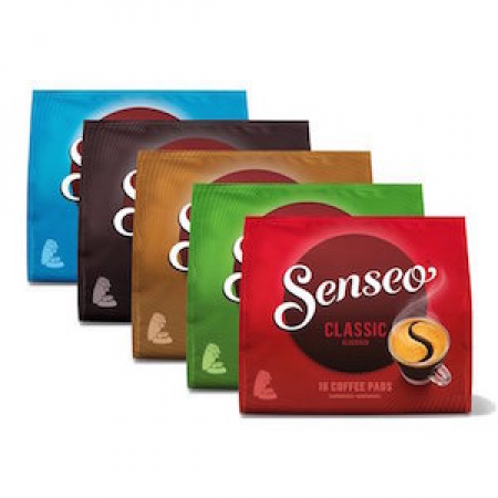 Senseo - Kaffeepads Set, 5 verschiedene Sorten - 5x 16 Pads