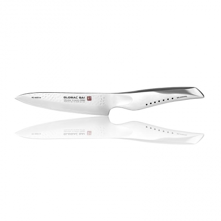 Preview: Global SAI-M02 Universalmesser, Hammerschlagdesign, 14,5cm, 1 St