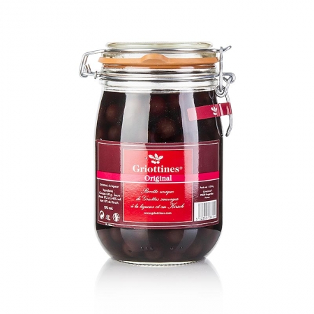 Griottines Original, halbkand. Sauerkirschen o.Kern o.Stiel, in Likör,15% vol., 1 l