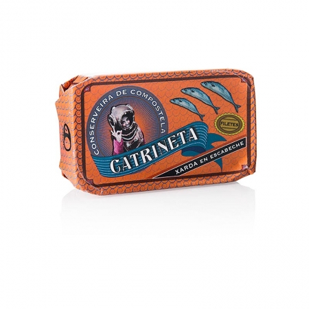 Makrelenfilets (xarda en escabeche), ganz, in Escabechesoße, Catrineta, 120g