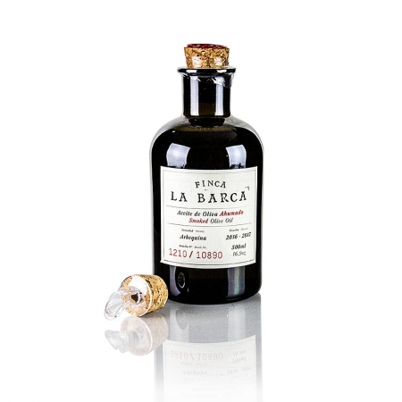 Geräuchertes Olivenöl, 100% Arbequina, Finca La Barca (Geschenkbox), 500 ml