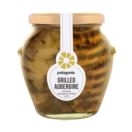 Pelagonia Grilled Aubergine - Geröstete Auberginen-Streifen in Öl 510g