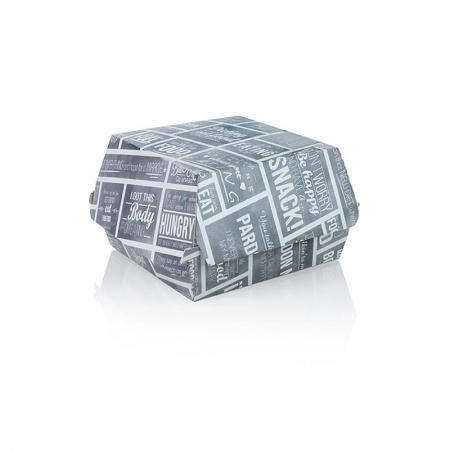 Preview: Einweg Burger-Box S,90x90x70mm, Pappe, Kreide Konzept, 300 St