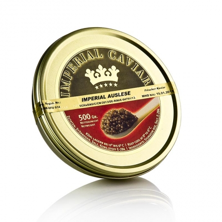Imperial Auslese Kaviar, Kreuzung Amur x Kaluga Stör (schrenckii x dau), China, 500g