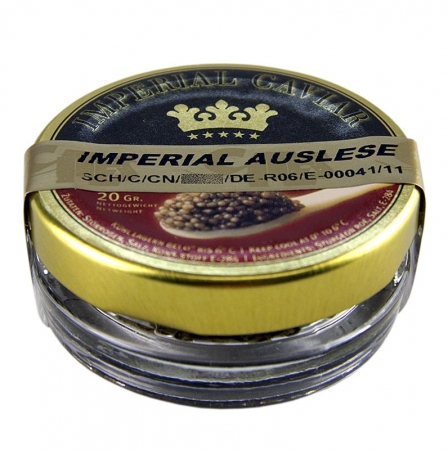 Imperial Auslese Kaviar, Kreuzung Amur x Kaluga Stör (schrenckii x dau), China, 20g