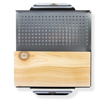 Preview: Grillzubehör - Gemüsekorb mit Zedernholz-Räucherbrett, Edelstahl, Napoleon, 1 St