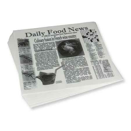 Snack Papier mit Zeitungspapierdruck, ca.310x285mm, Daily News, 500 Blatt