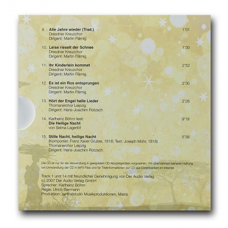 Preview: "Besinnliche Weihnachten", CD mit Liedern und Märchen gelesen von Karlheinz Böhm, 1 St