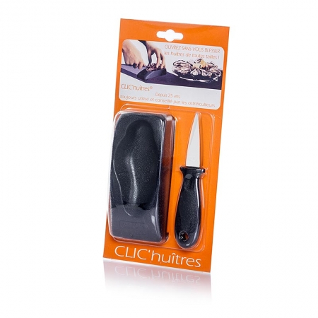 Preview: CLIC´huîtres Austernmesser und Halterung aus Gummi, 2-tlg., 2 tlg.