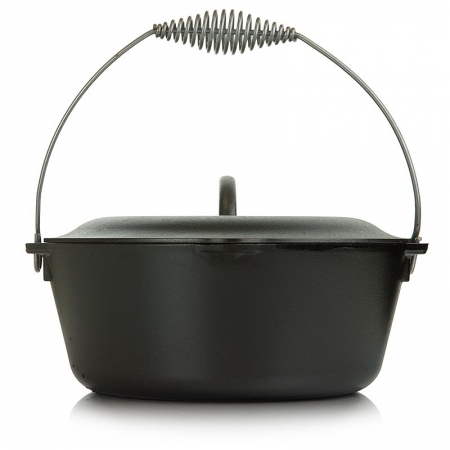 Preview: Zubehör - Kochtopf "Lodge Dutch Oven", mit Deckel, für den Smoker, 9 Liter, 1 St