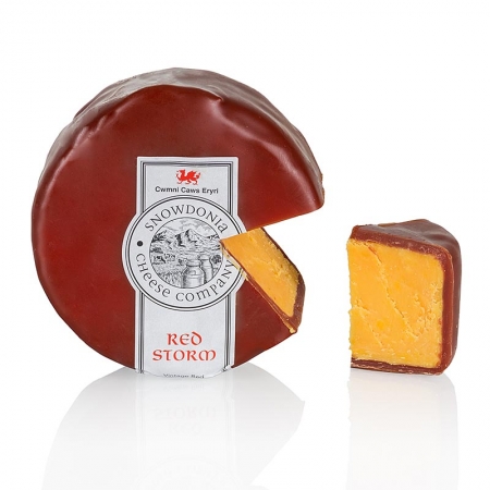 Snowdonia - Red Storm, gereifter Leicester Käse, dunkelroter Wachs, 200g