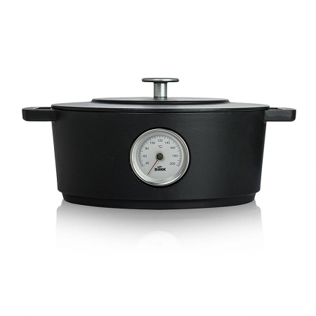 Preview: Combekk Dutch Oven, Topf, 28cm, mit Thermometer, emailliertes Gusseisen, 1 St