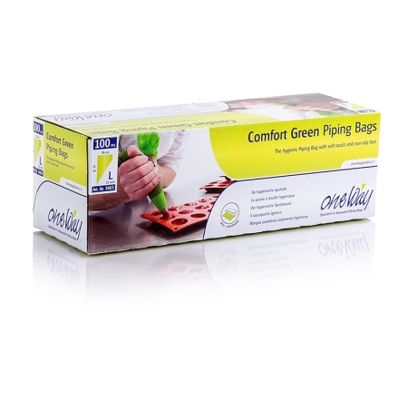 Spritzbeutel, Einweg, 53x28cm, One Way Comfort Green, 2,4l, 100 St
