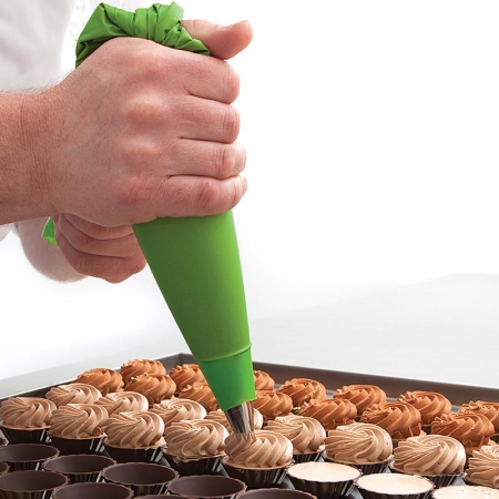 Preview: Spritzbeutel, Einweg, 53x28cm, One Way Comfort Green, 2,4l, 100 St