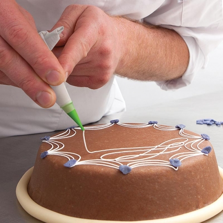 Spritzbeutel, Einweg, 22x12cm, One Way Sweetliner, inkl. Spitzen, für Schokolade, 50 St