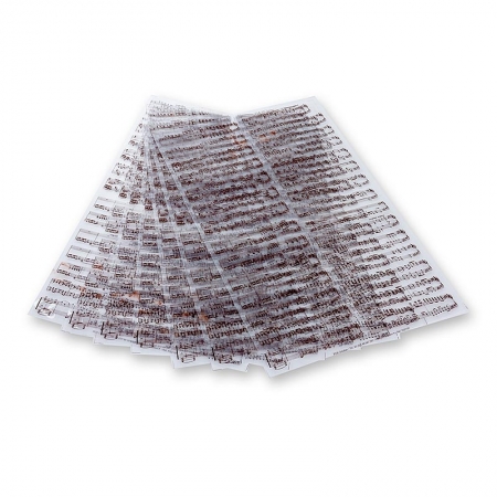Preview: Dekor-Abziehfolie "Musiknoten-Blatt" für Schokolade, 40x25cm, 17 Blatt