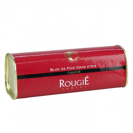 Gänseleberblock mit Stücken, 3% Trüffel, 95% Foie Gras, Trapez, Rougié, 310g