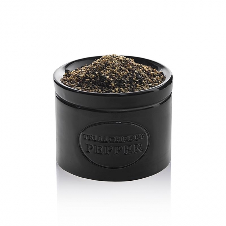 Tellicherry Pfeffer, grob geschrotet, im Tisch Gefäß, rund, Marisol, 70g