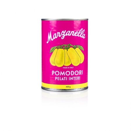 Geschälte gelbe Tomaten Marzanello, ganz, Kampanien, Italien, 400g