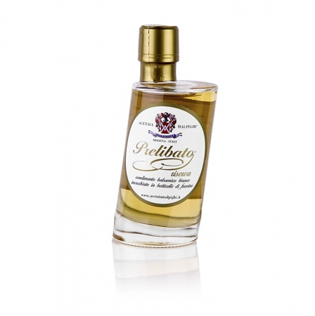 Prelibato Riserva, Balsamico Bianco Condiment, 8 Jahre, Eschenholzfass, Malpighi, 200 ml