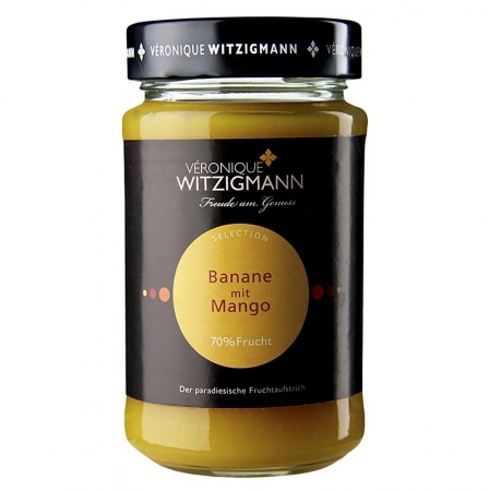 Banane mit Mango - Fruchtaufstrich, 225g