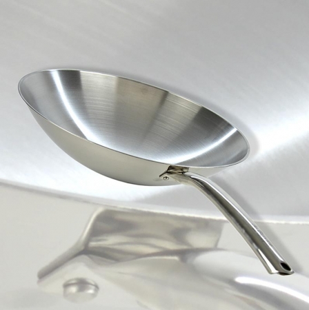 Preview: deBUYER "Force Blue" Wok, Blaustahl, ø 40 cm, Boden ø 11cm, 11cm hoch, 1 St