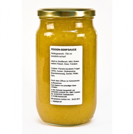 Original Tessiner Feigen-Senf-Sauce 1kg, 750 ml