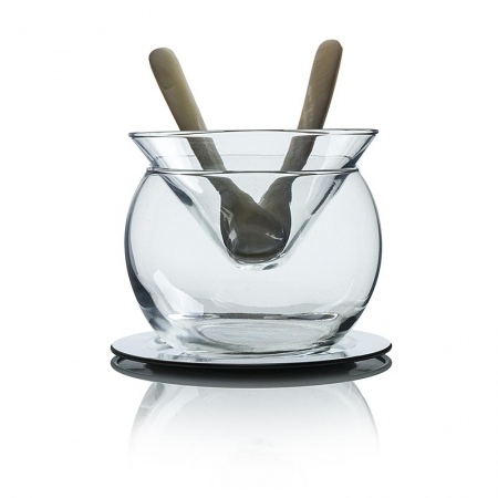 Kaviar Set A, Baeriskaya ohne Konservierungsstoffe und mit Glaskaviarbowlenset, 125g, 6 tlg.