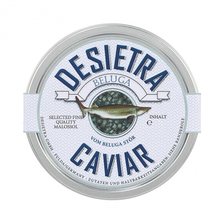 Desietra Beluga Kaviar Malossol vom Hausen (huso huso), Aquakultur Deutschland, 125g
