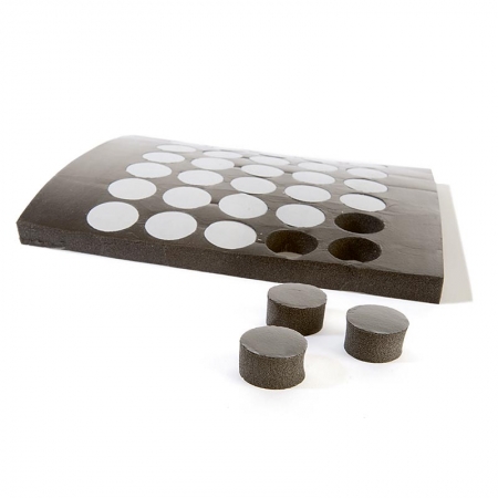 Preview: Domnick - Vakuumier-Dichtungspads, Schaumstoff, ø 2cm, einseitig klebend, 50 St