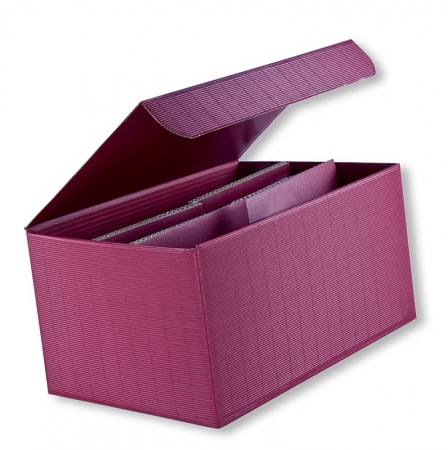 Preview: Weinpräsentkarton, bordeaux, für 6 Flaschen à 0,75 l, 1 St