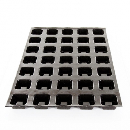 Flexipan Matte 60x40cm, 35 quadratische Savarins 56x56mm, 24mm tief,45ml,No.1105, 1 St