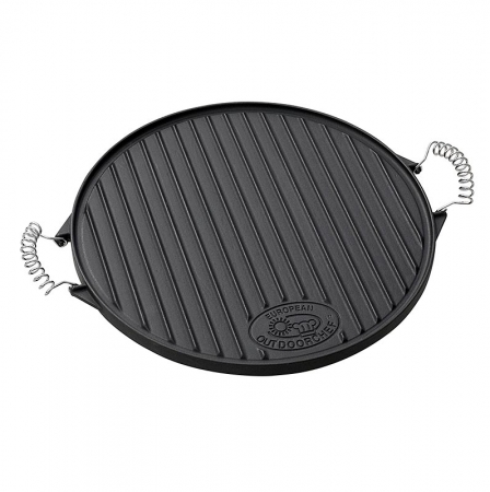 Outdoorchef-Zubehör- Gusseisenplatte "Plancha", 2 Griffe, ø 39cm, 1 St