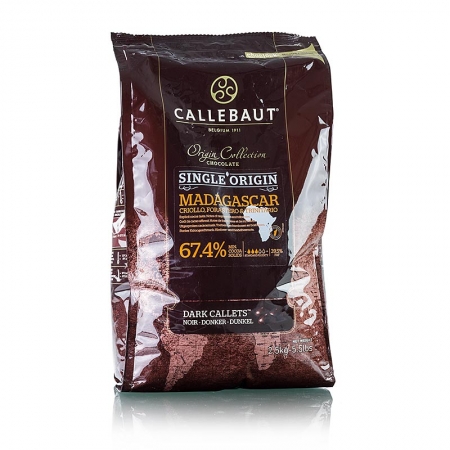 Origine Madagascar, dunkle Couverture, Callets, 67,4% Kakao, 2,5 kg